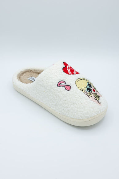 In My Cozy Era Patch Slippers for Women in White