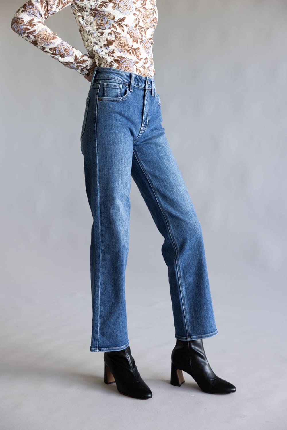 JBD High-Rise Straight Leg Jeans for Women