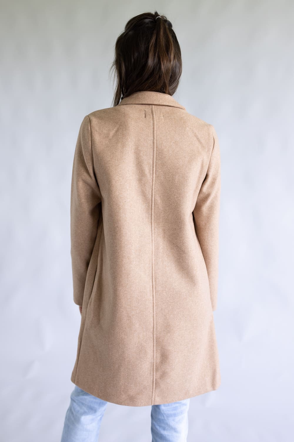 Love Tree Long Coat for Women in Camel