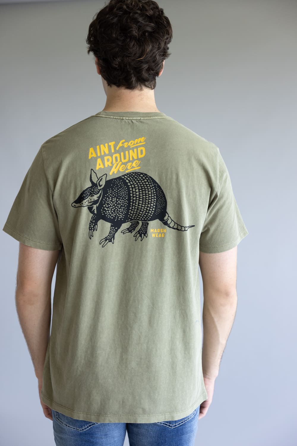Marsh Wear Ain’t From Around Here T-Shirt for Men in Vintage Moss