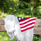 Miracle Knit American Flag Sweater for Women in Grey