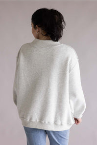 Reversible Indiana Mock Neck Sweatshirt for Women in Light Heather