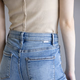 Risen High Rise Tummy Control Flare Jeans for Women