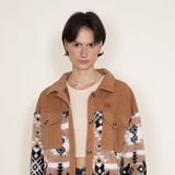 Simply Southern Fuzzy Cordy Shacket with Pockets for Women in Brown