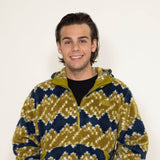 The North Face Campshire Fleece ½ Zip Hoodie for Men in Green/Blue