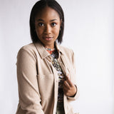 Thread & Supply Lewis Soft Luxe Button Up Shirt for Women in Warm Taupe