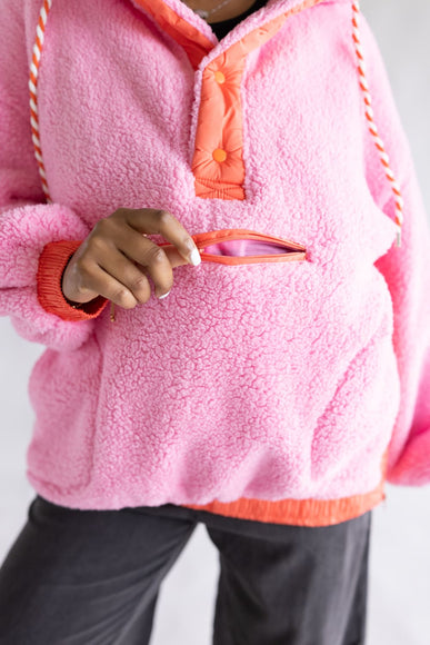 Two Tone Pullover for Women in Pink