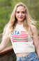 USA Knit Tank Top for Women in White