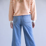 Vervet Super Soft High Rise Wide Crop Jeans for Women