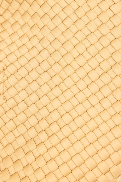 Woven Crossbody Bucket Purse for Women in Camel