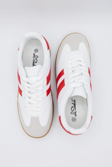 Deer Sneakers for Women in Red/White