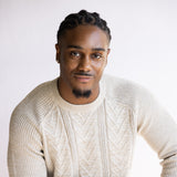 1897 Original Cable Crew Sweater for Men in Oatmeal Heather