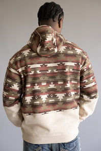 Ariat Color Block Hoodie for Men in Oatmeal