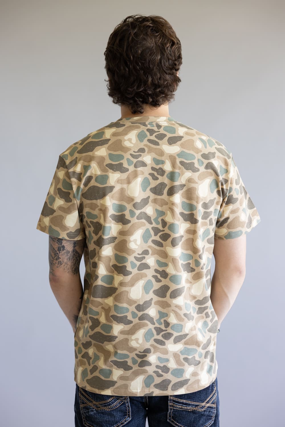 Burlebo Chest Pocket T-Shirt for Men in Pintail Camo