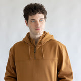 Carhartt Rain Defender Loose Fit Heavyweight Quarter Zip Hoodie for Men in Brown