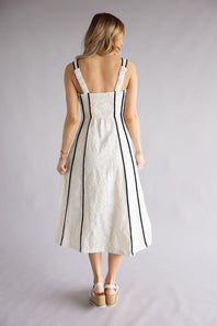 Illa Illa Textured Linen Midi Dress for Women in Natural