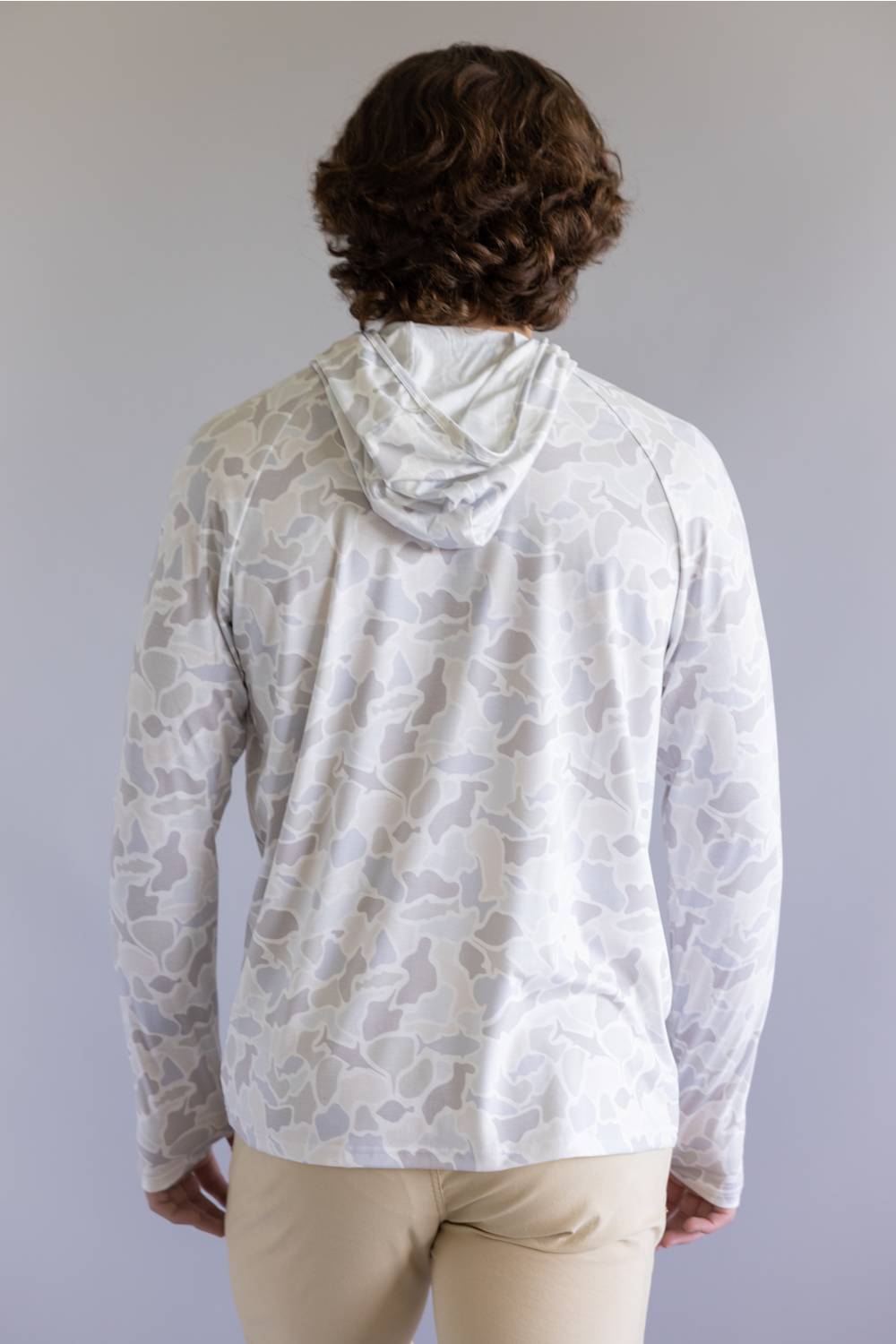 Local Boy Outfitters Heather Blend Hoodie for Men in Saltwater Camo