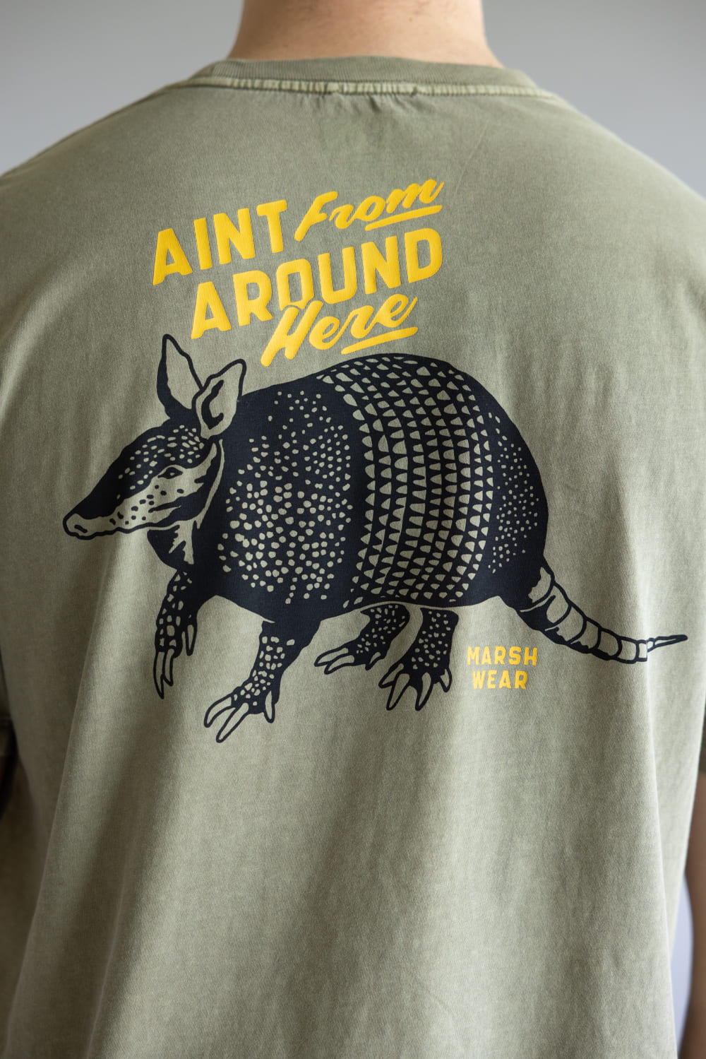 Marsh Wear Ain’t From Around Here T-Shirt for Men in Vintage Moss