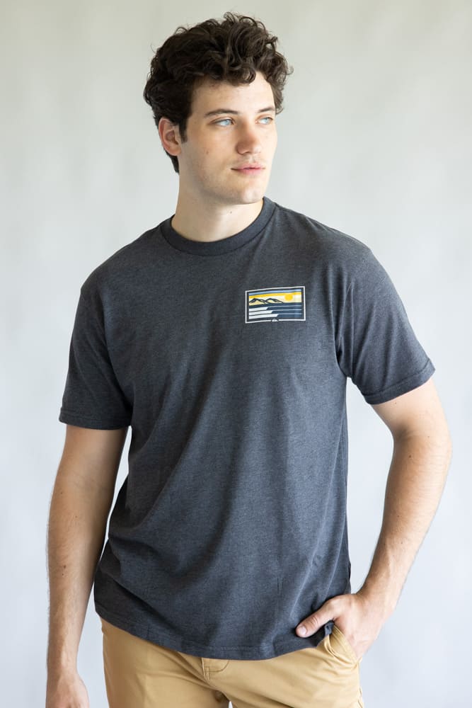 Quiksilver Coastal Vibes Classic T-Shirt for Men in Charcoal Grey