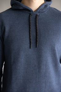 Fleece Lined Hoodie for Men in Navy