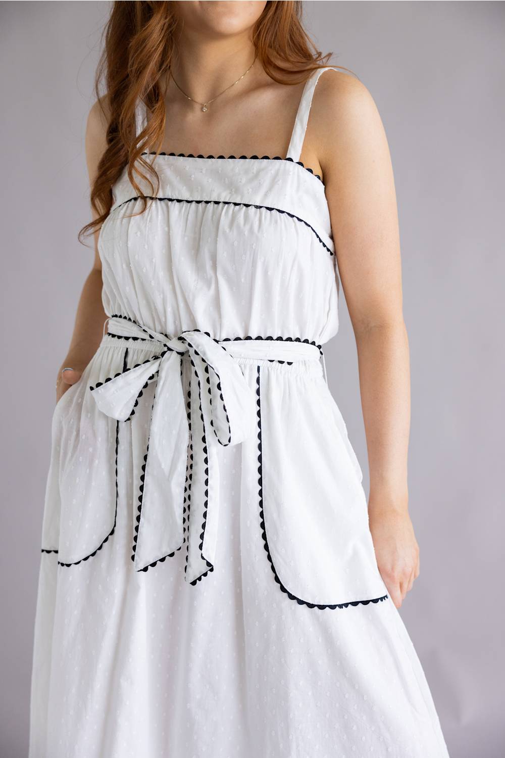 Simply Southern Ric Rac Dress for Women in White