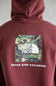 The North Face Camo Box Logo Hoodie for Men in Sumac Red