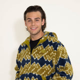 The North Face Campshire Fleece ½ Zip Hoodie for Men in Green/Blue
