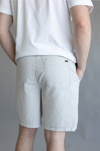 Union Paloma Seersucker 8” Shorts for Men in White