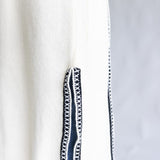 Whip Stitch Long Hooded Cardigan for Women in Ivory