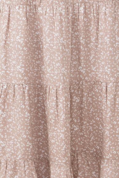 Wishlist Floral Midi Skirt with Side Slit for Women in Taupe
