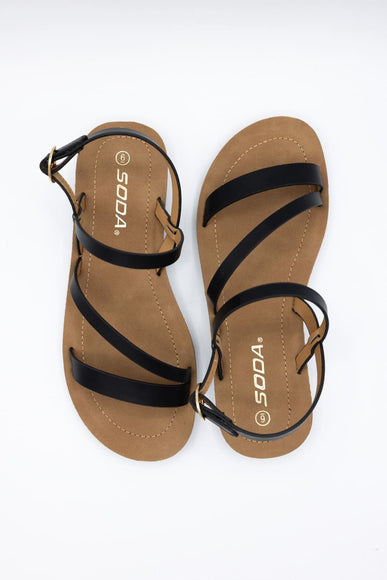 Soda Enfold Sandals for Women in Black
