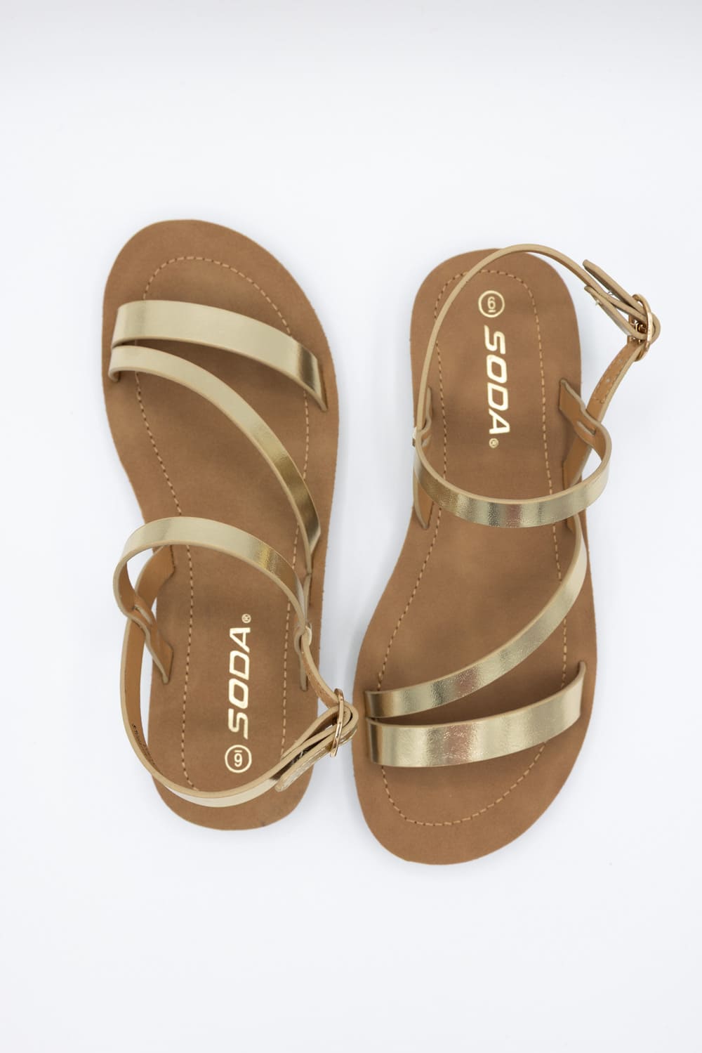 Soda Enfold Sandals for Women in Gold | ENFOLD-S GOLD – Glik's