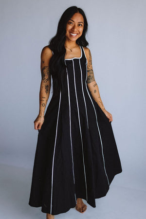 todayful Uneck Piping Dress 38 BLK todayful Uneck Piping Dress