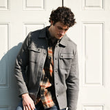 1897 Original Solid Knit Shacket for Men in Charcoal