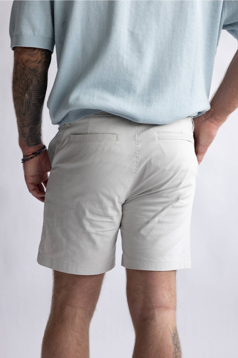 1897 Original Stretch Cotton Shorts for Men in Quiet Gray