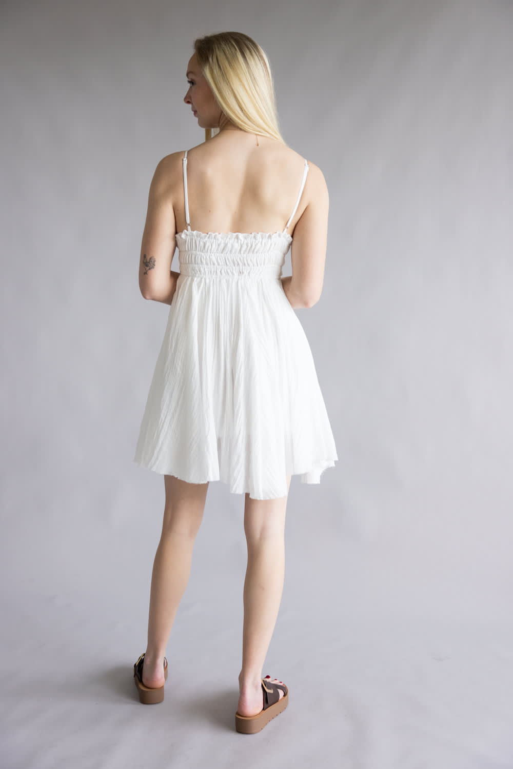 Natilee Slip Mini Dress for Women in White