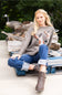 Bailey Rose Flying Duck Knit Sweater for Women in Mocha