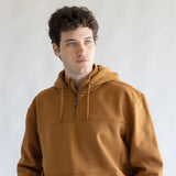 Carhartt Rain Defender Loose Fit Heavyweight Quarter Zip Hoodie for Men in Brown