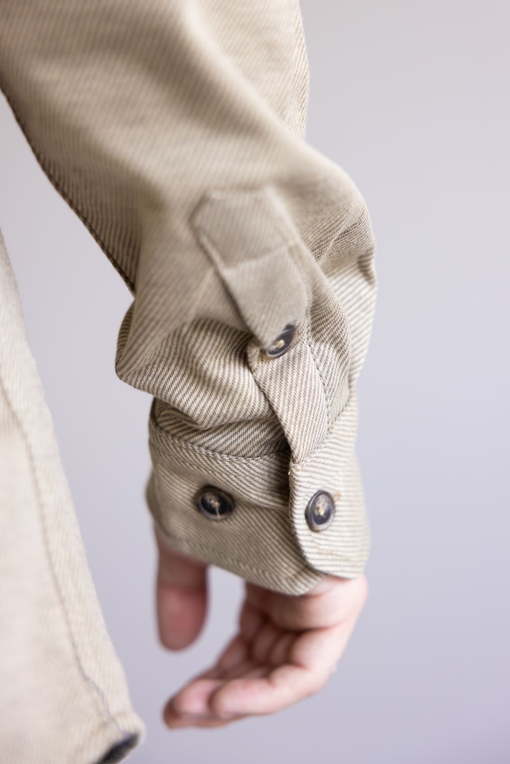 Diagonal Shirt Jacket for Men in Golden Brown