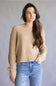 La Miel Off the Shoulder Sweater for Women in Crumb Cake