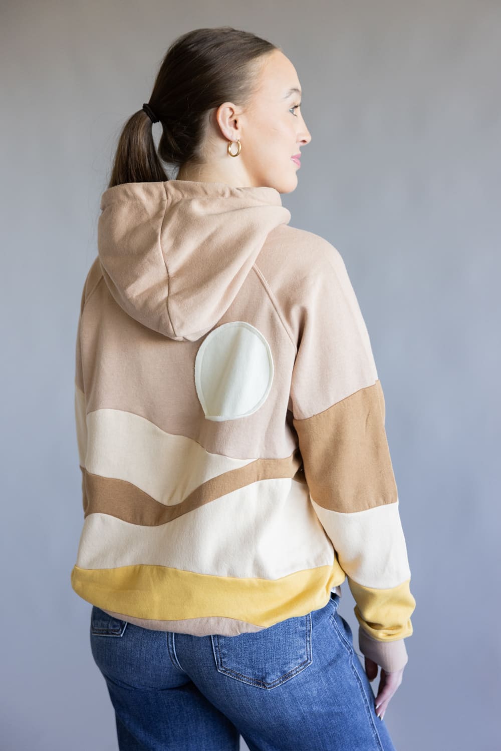 Simply Southern Sun Patch Hoodie for Women in Multi