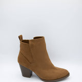Qupid Shoes Tyson Booties for Women in Maple Brown