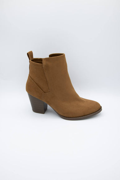 Qupid Shoes Tyson Booties for Women in Maple Brown