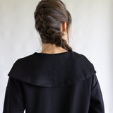 Zip Neck Scuba Set for Women in Black