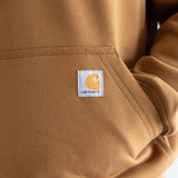 Carhartt Rain Defender Loose Fit Heavyweight Quarter Zip Hoodie for Men in Brown