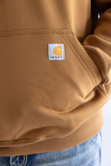 Carhartt Rain Defender Loose Fit Heavyweight Quarter Zip Hoodie for Men in Brown