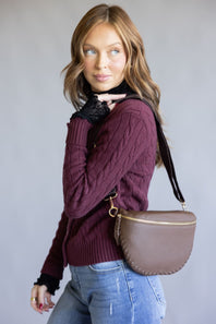 Janae Crossbody Bag in Dark Brown