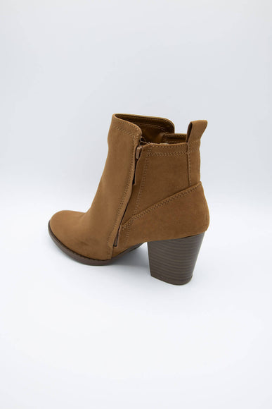Qupid Shoes Tyson Booties for Women in Maple Brown