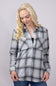 Thread & Supply Lewis Soft Luxe Button Up Shirt for Women in Black/Grey Plaid