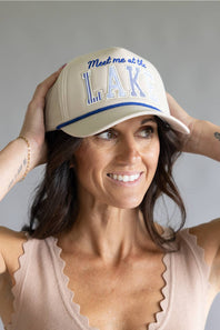 Meet Me at the Lake Trucker Hat for Women in Beige